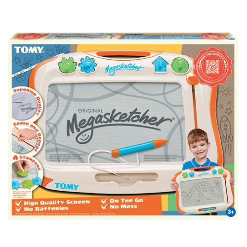 Tomy Megasketcher Motorised Magnetic Drawing Board Kids 3y+
